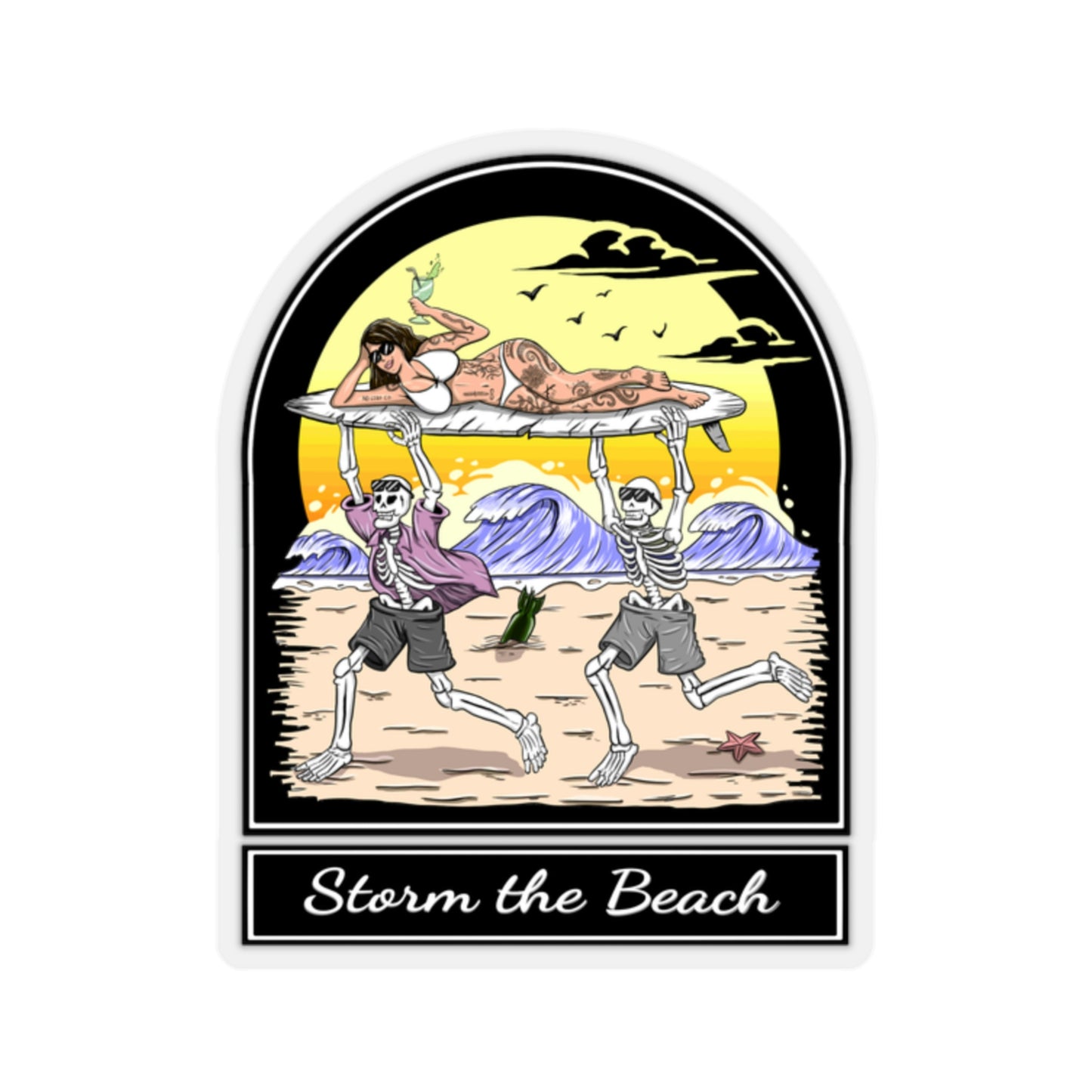 Storm the Beach Sticker